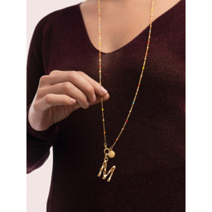 Collana Long Dots L Colors Enamel Acciao Placcato Oro