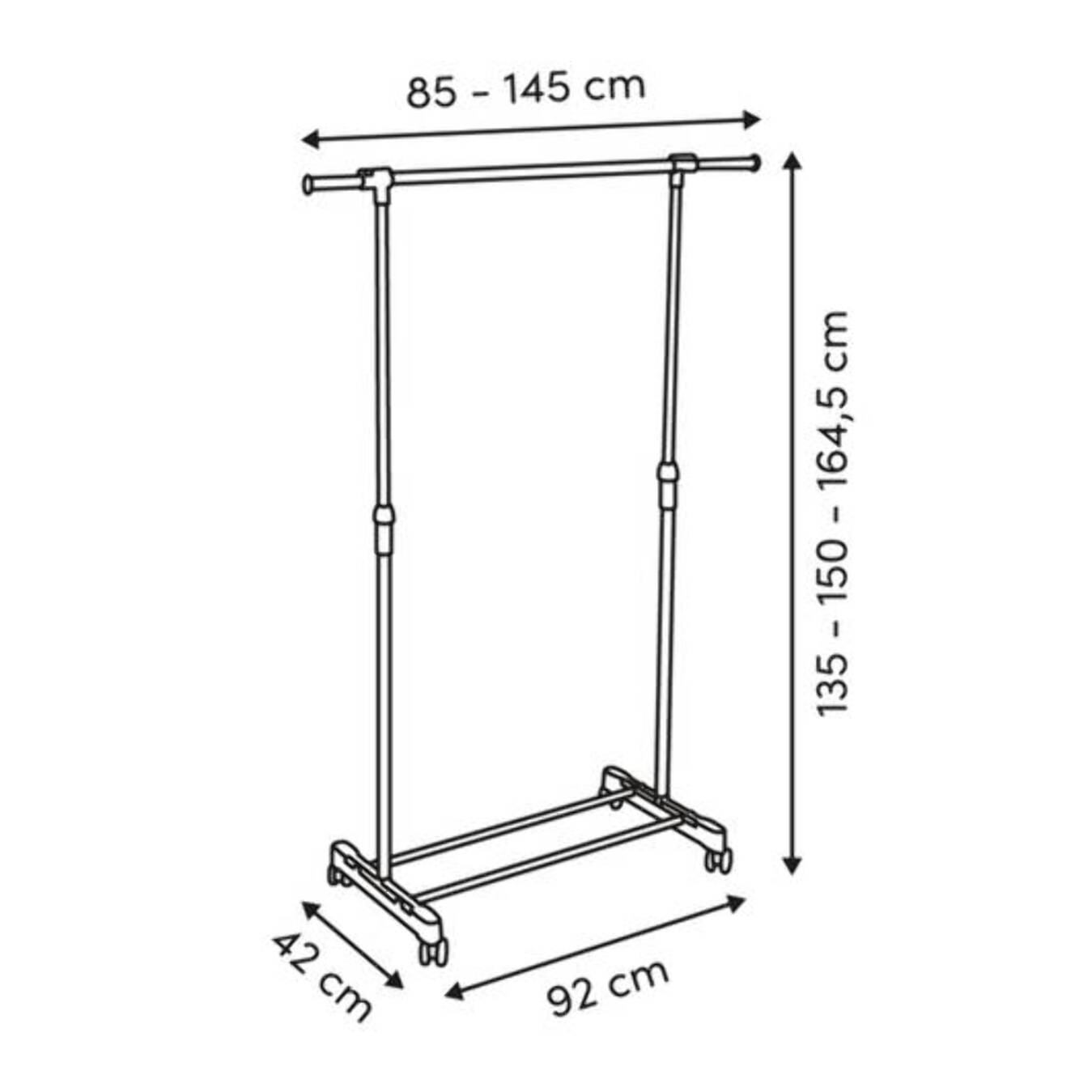 Portant à vêtements Hangy gris