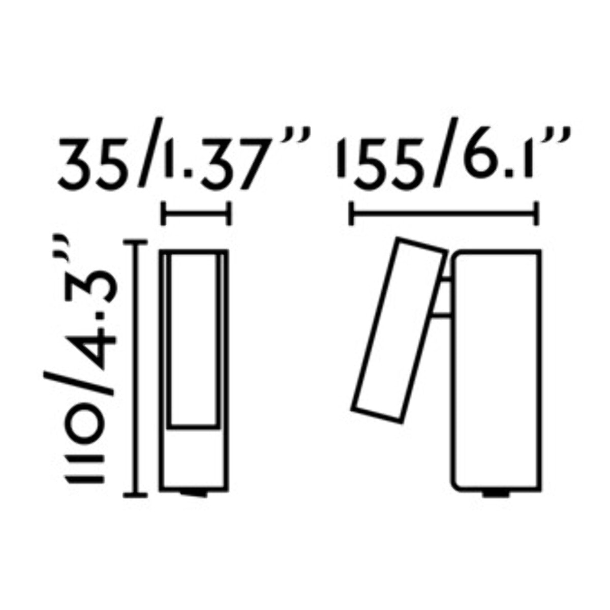 ROB Aplique bronce con lector
