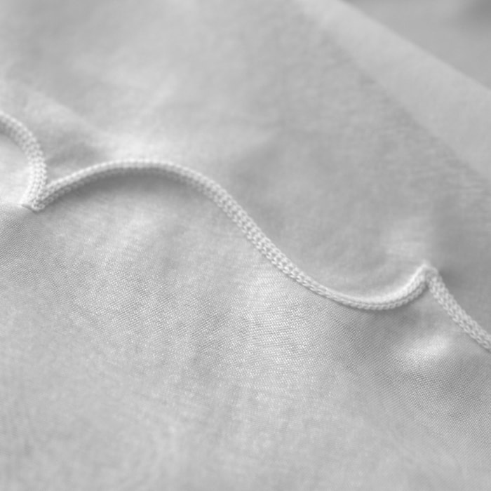 Tissu en voile sablé avec cornely - Blanc