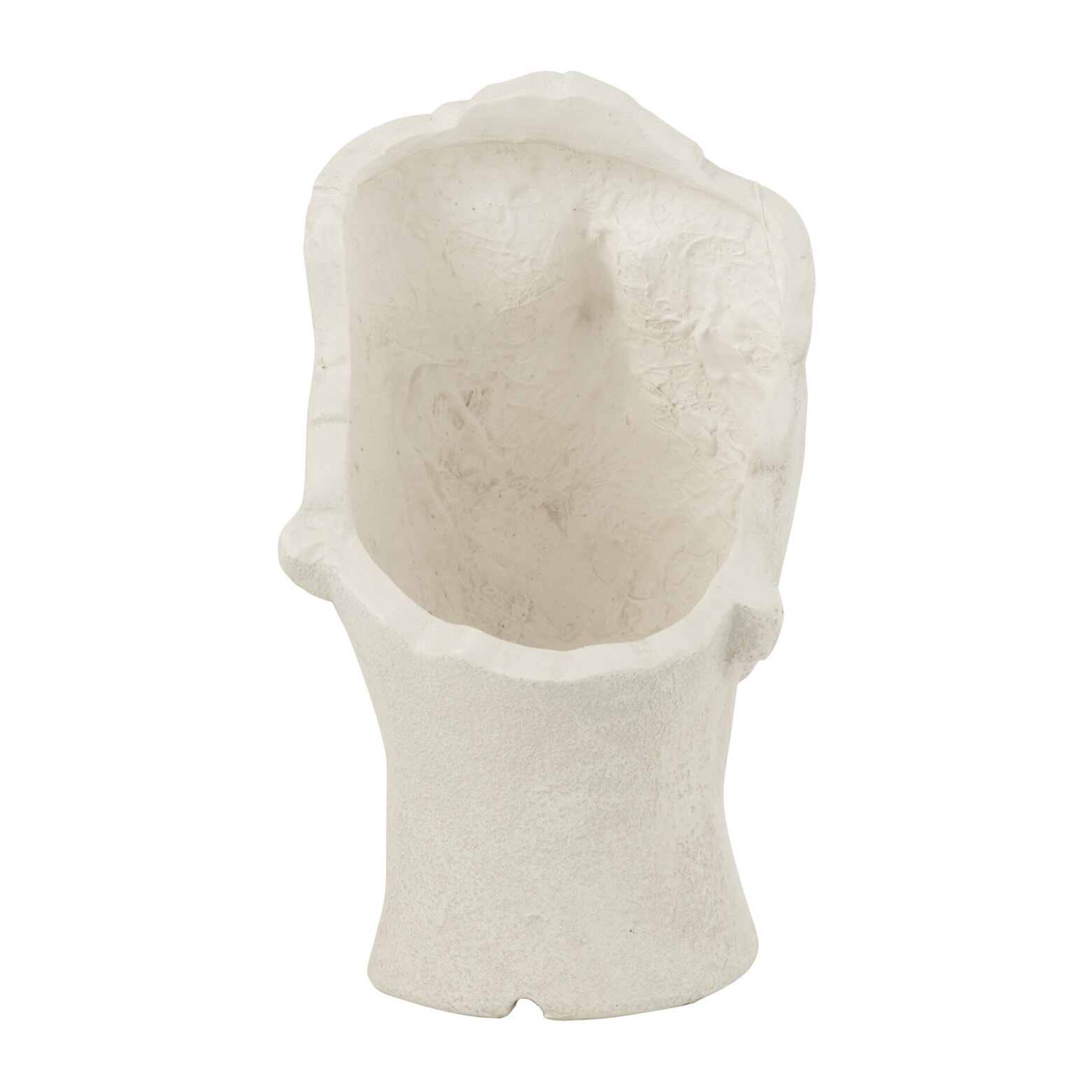 J-Line Cachepot David Argile Blanc Small