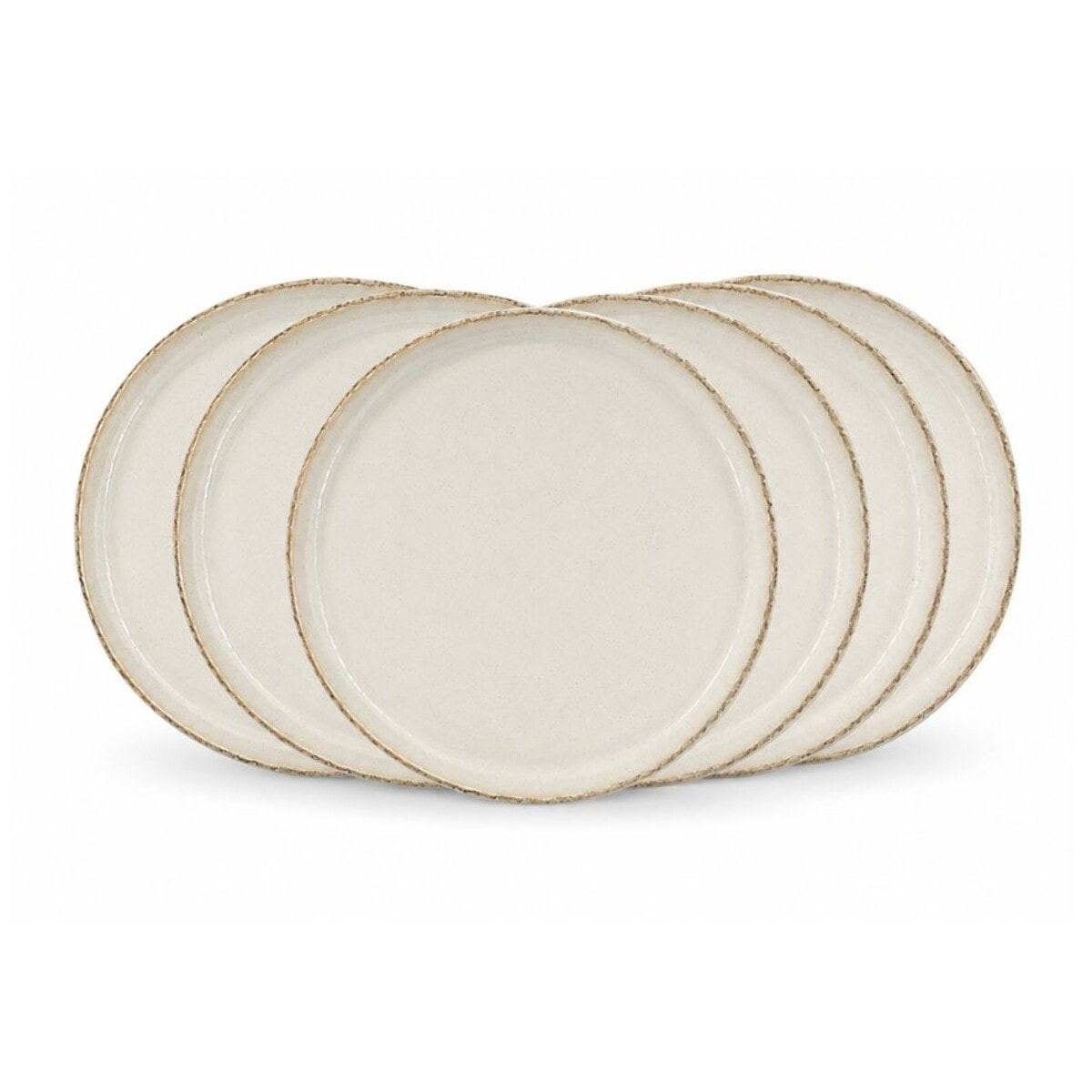 Lot de 6 grandes assiettes, COTON