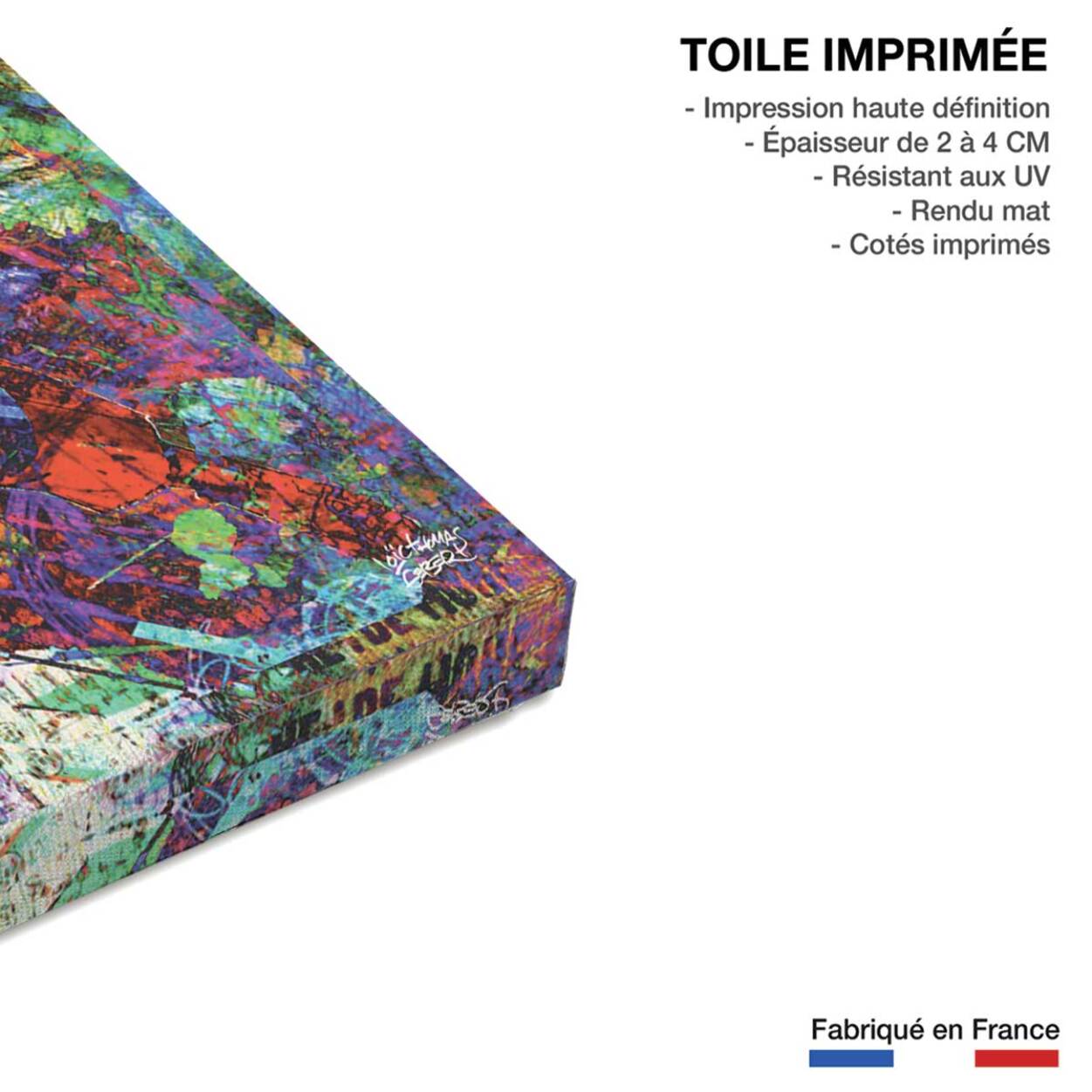 Tableau graffiti Captain America Toile imprimée