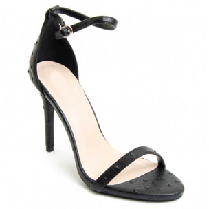 Sandalias de tacón - Negro - Altura: 12 cm