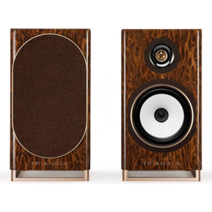 Enceinte bibliothèque active TRIANGLE Capella Nébuleuse Brune
