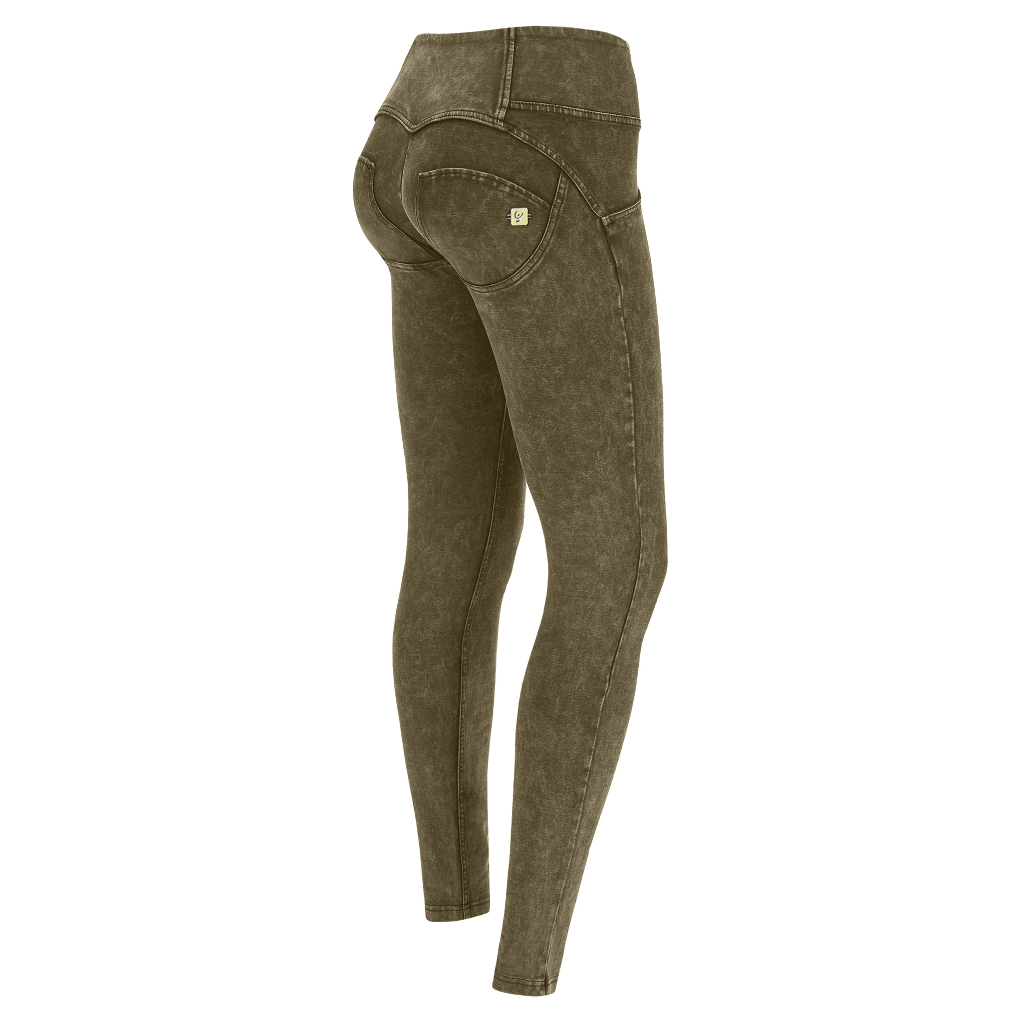 Pantaloni push up WR.UP® vita media skinny effetto bleached