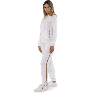 Chándal mujer Leone 1947 Apparel Chic Gold cremallera capucha algodón ligero