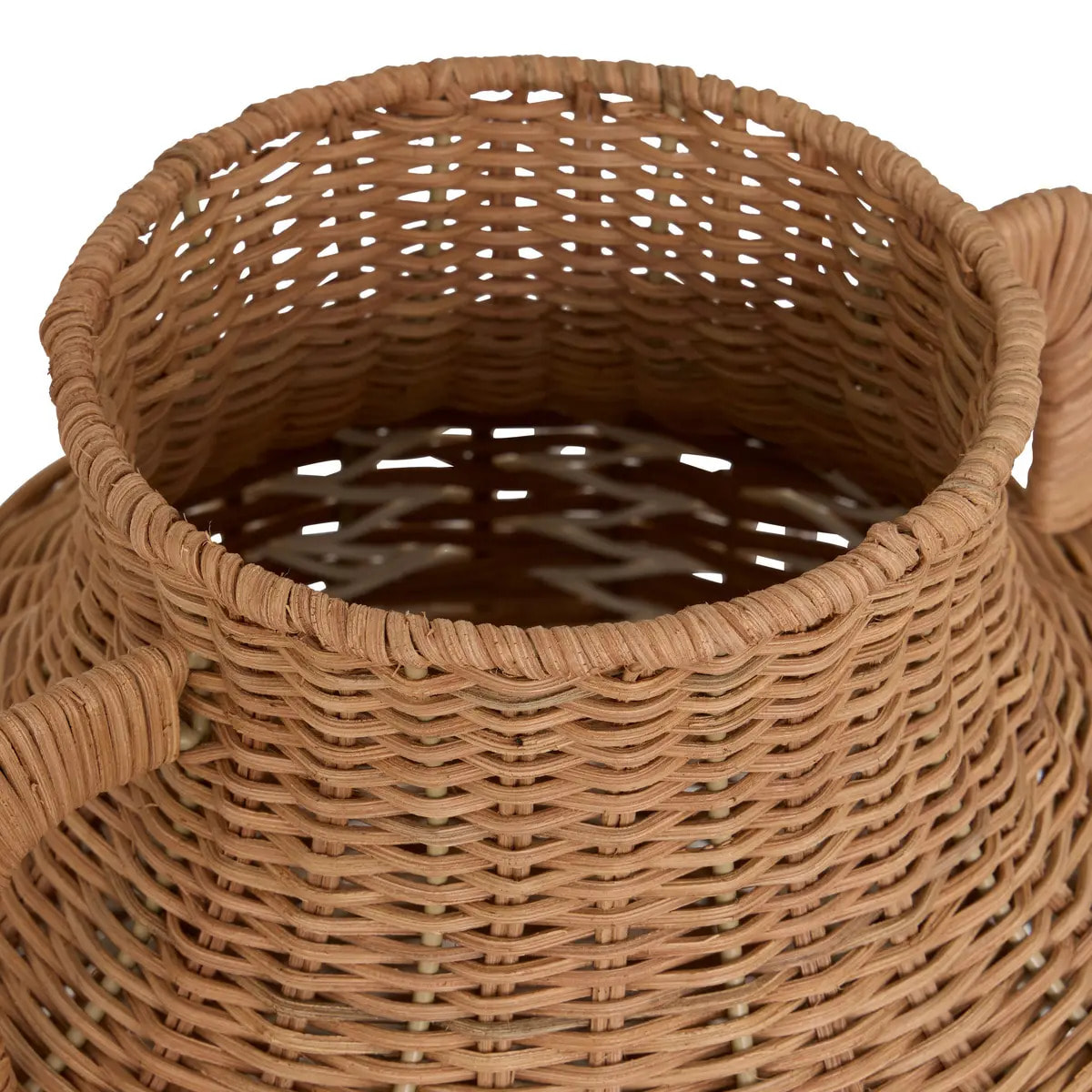 Vase Soro en Rotin avec Anses 28x28x37cm Marron