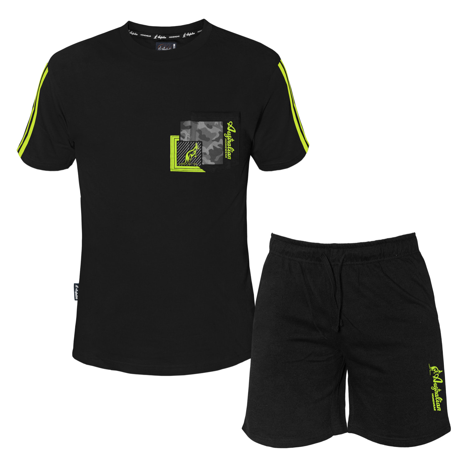 Completo Homewear Uomo Manica Corta AUSTRALIAN Cotone