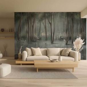 Papier peint panoramique Envolée de Hérons Intissé