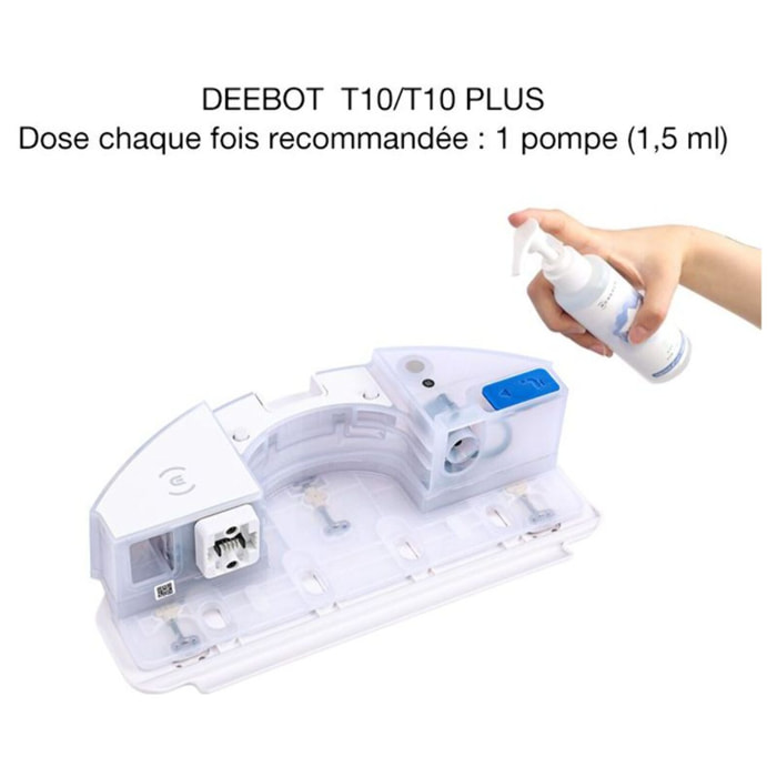 Détergent ECOVACS pour aspirateur robot laveur modèles T10, X1 , X1 Plus - 110 mL
