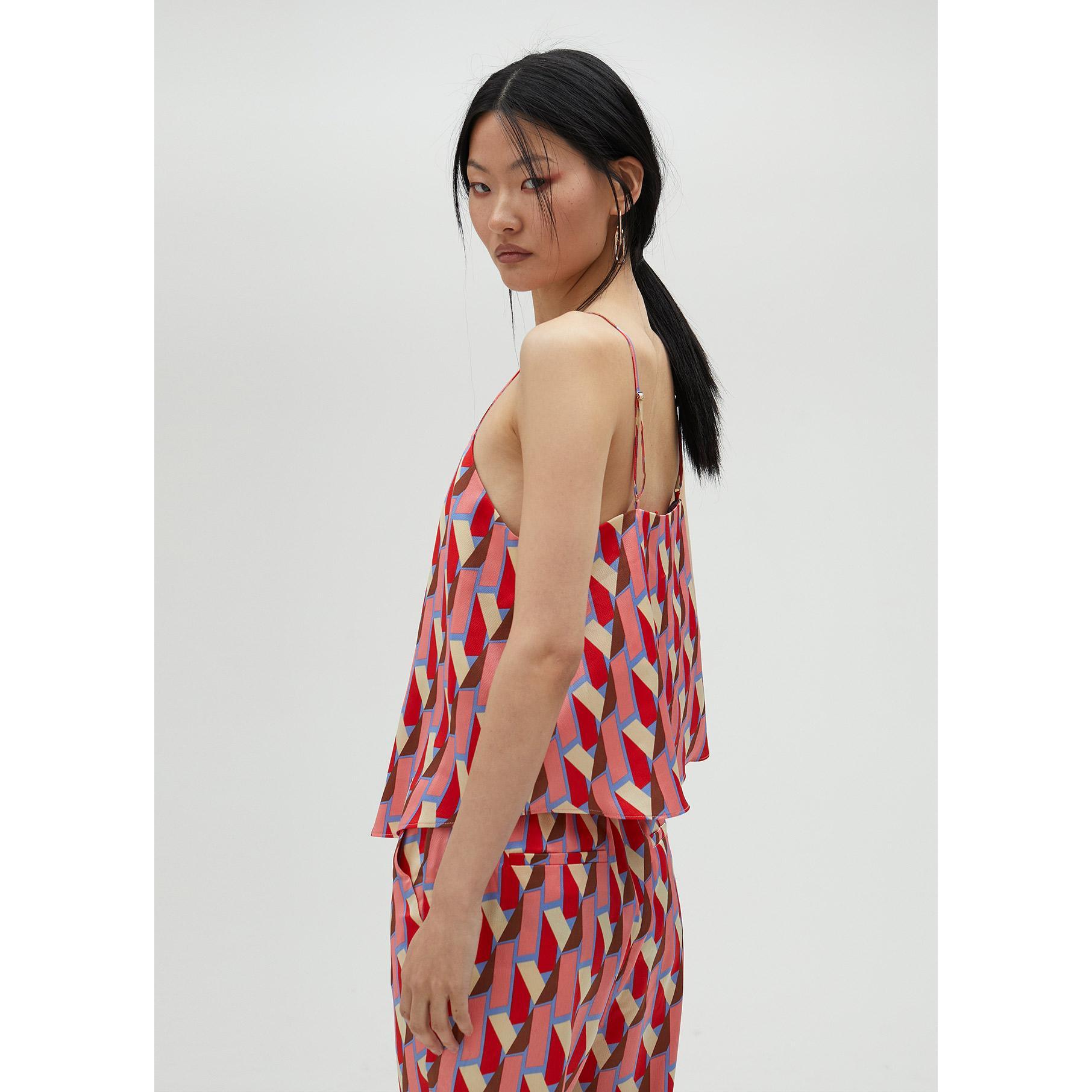 Top stile lingerie stampa loghi