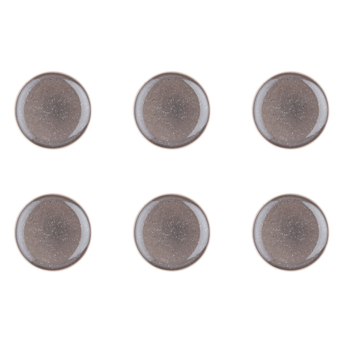 Assiette STELLAR Ø18cm - 6 pièces - Gris béton