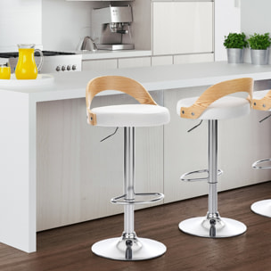 Tomasucci Ensemble de 2 tabourets RUBEN WOOD