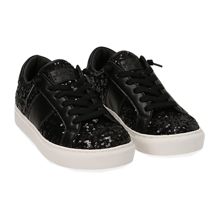 Sneakers nere con paillettes