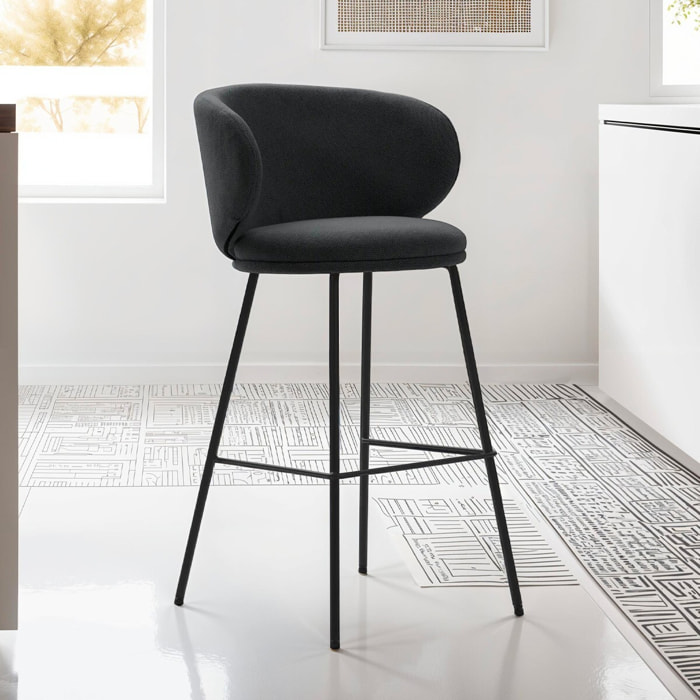 Lot de 2 tabourets en tissu - COCOON