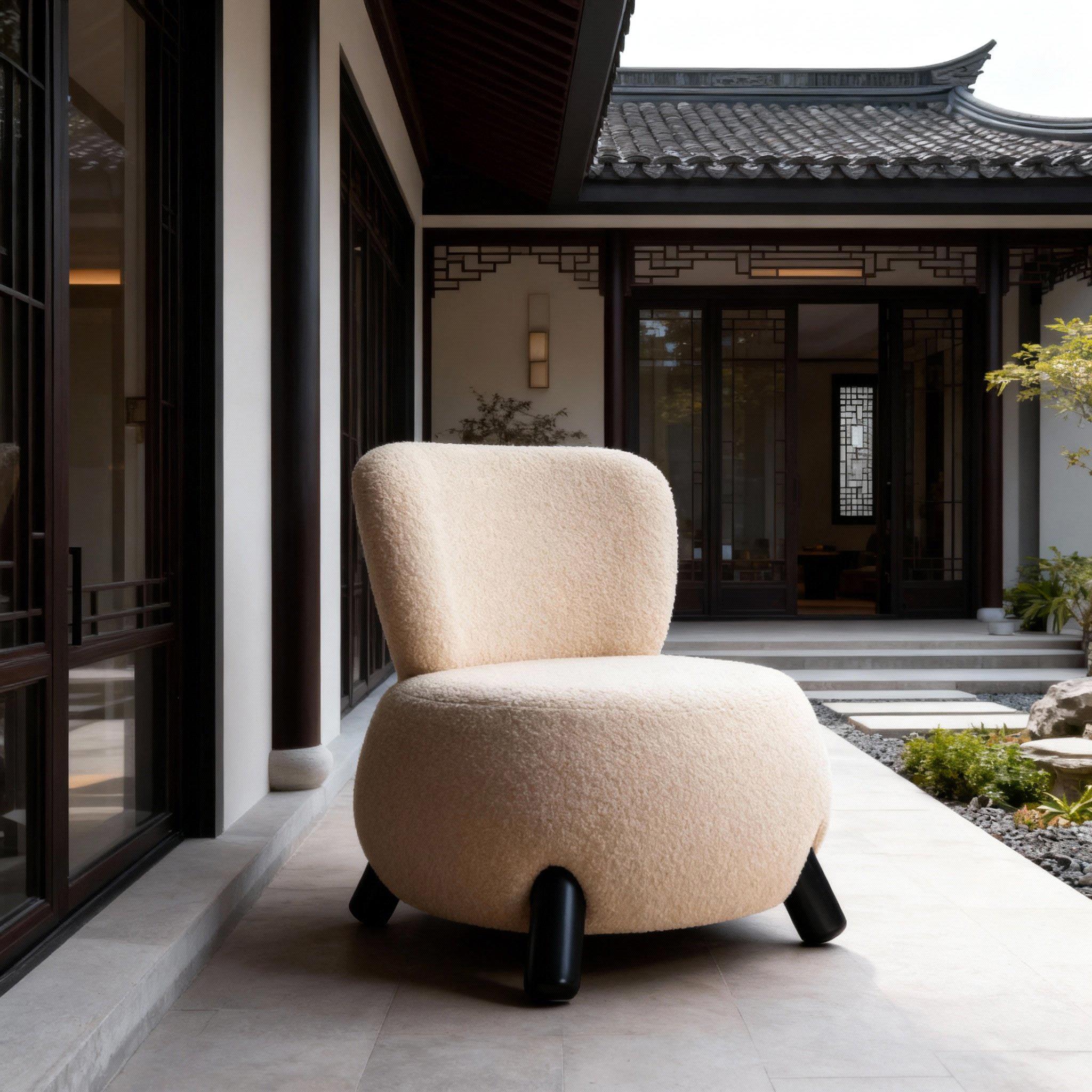 Poltrona teddy velvet - 75xH75x73cm - Pezzi 1 - Bianchi Dino SpA