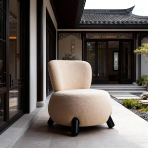 Poltrona teddy velvet - 75xH75x73cm - Pezzi 1 - Bianchi Dino SpA