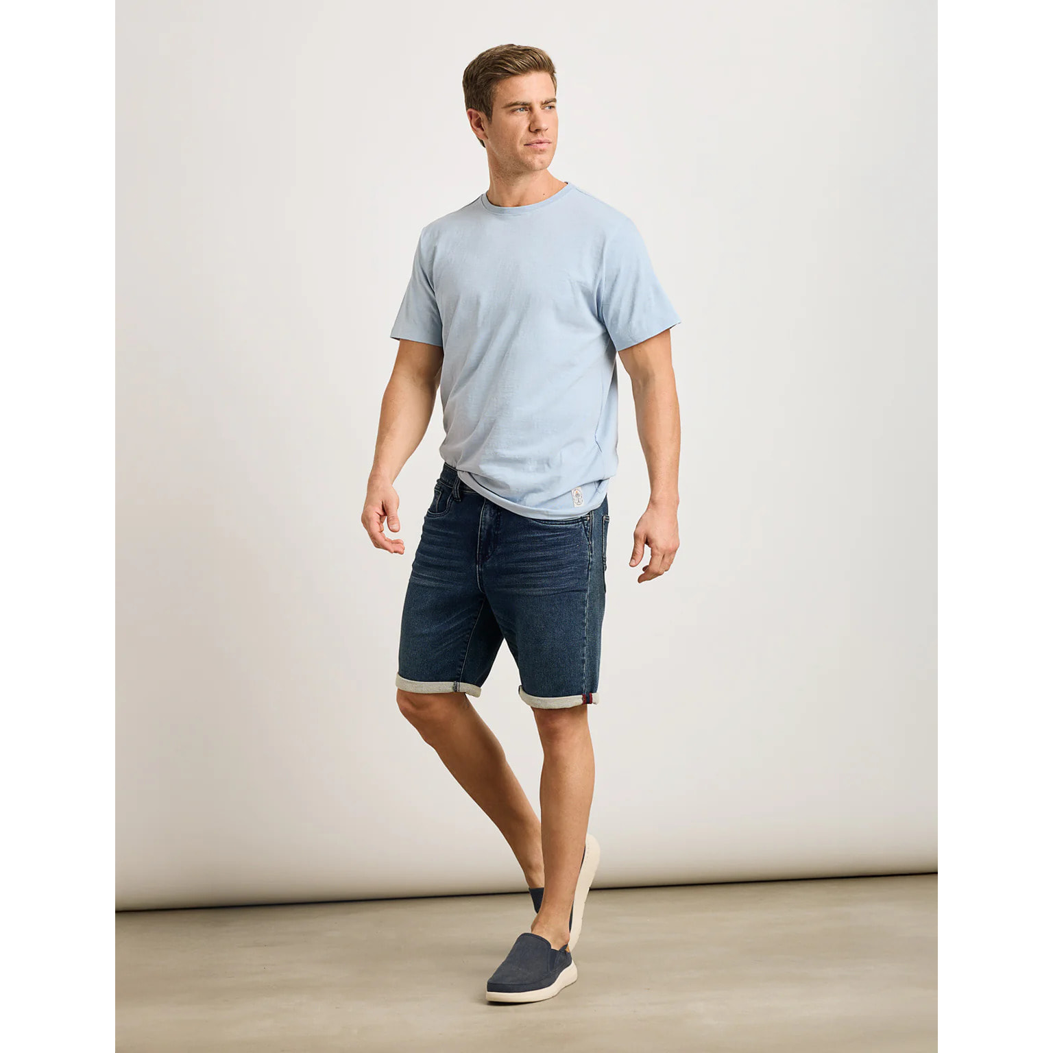 Camiseta Manga Corta Azul Celeste - Basili