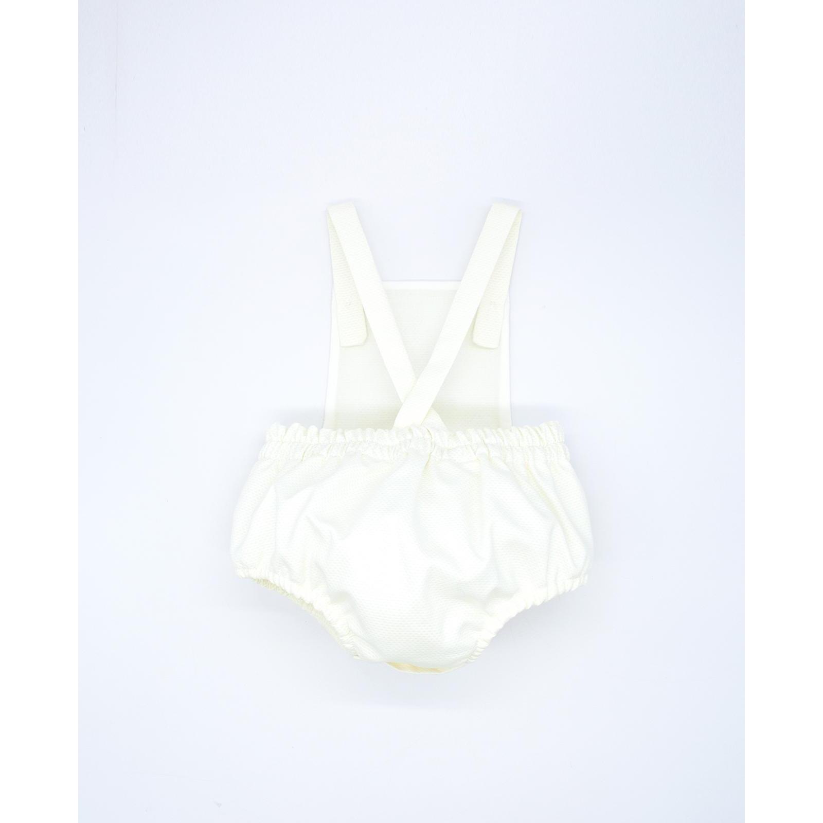 Peto bolsillos piqué blanco