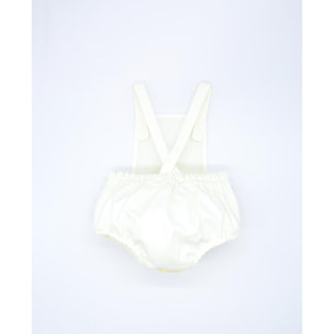 Peto bolsillos piqué blanco