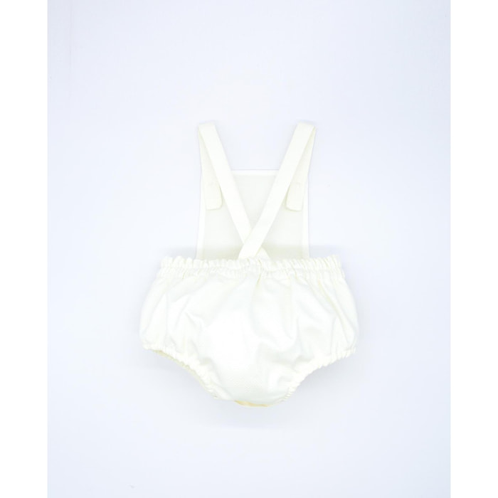 Peto bolsillos piqué blanco