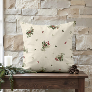 Housse de coussin 100% algodón Winter Holly 50x50 cm