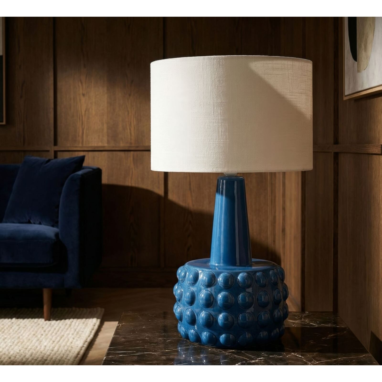 LAMPADA DA TAVOLO GRESS BLU CM Ø 30X51,5