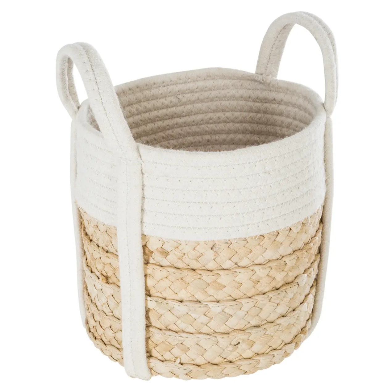 Set de 4 paniers à anses fibres de maïs & coton
