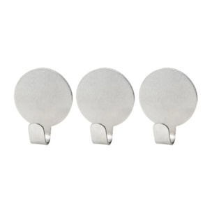 Lot de 3 crochet adhésifs ronds Fackelmann Tecno