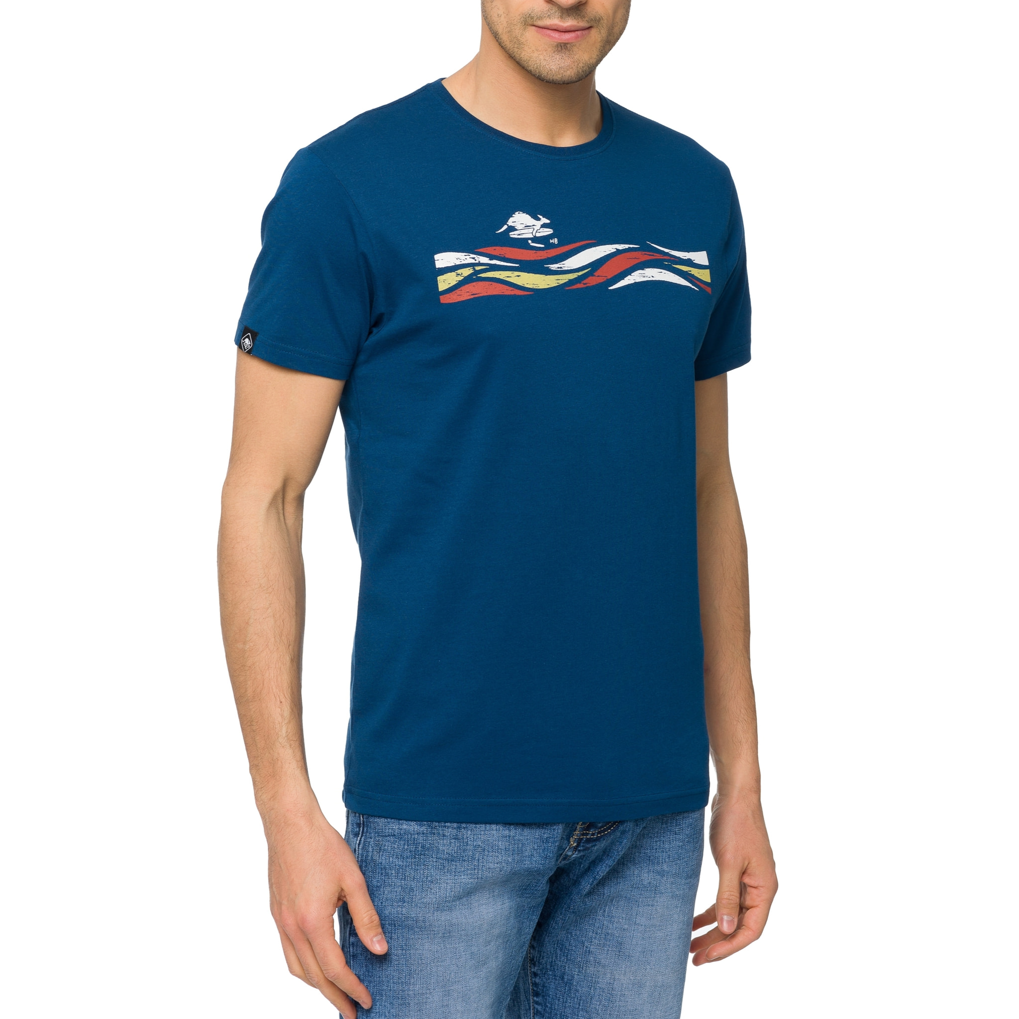 T-shirt in cotone 150 gr Hot Buttered Twister Colore Blu Chiaro.