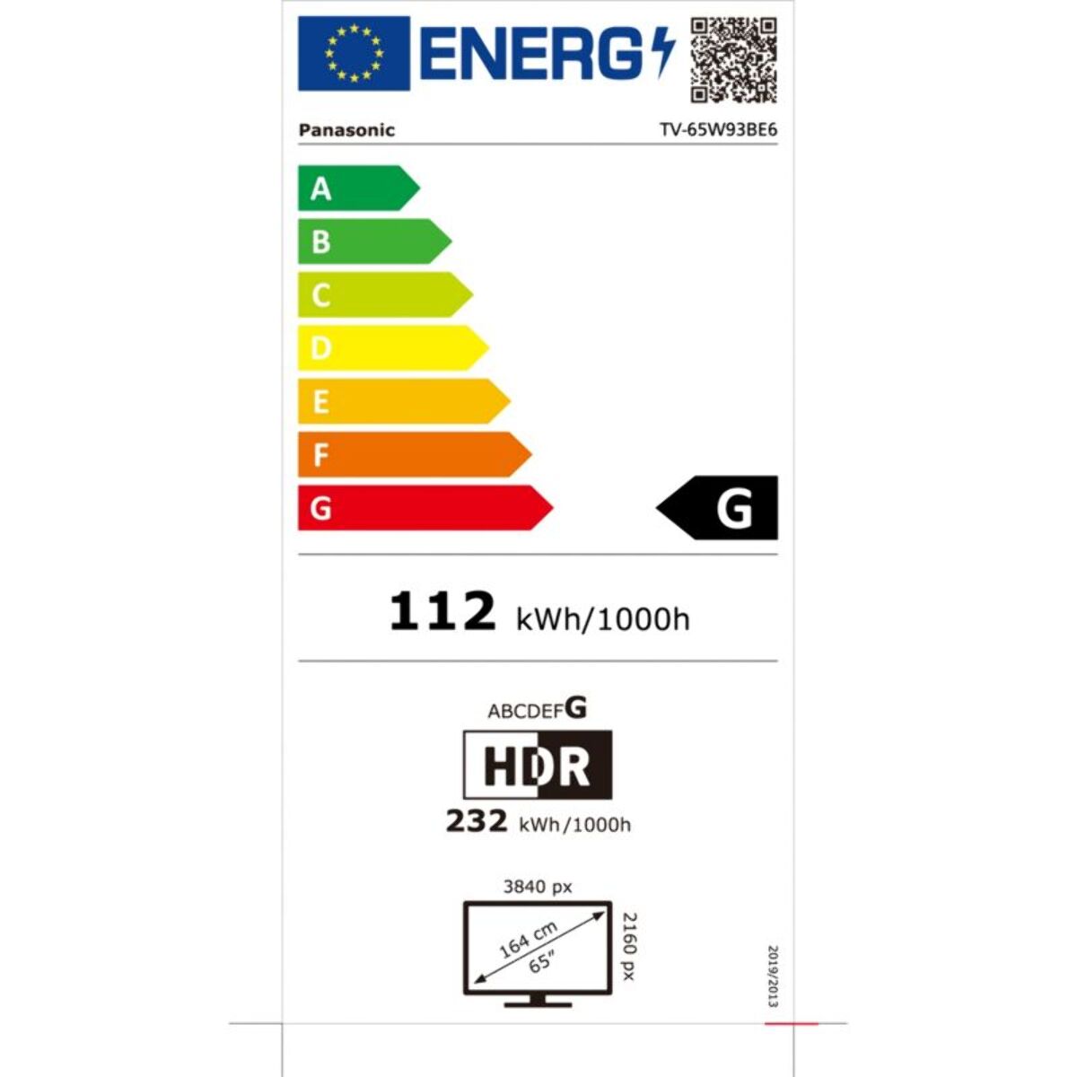 TV LED PANASONIC TV-65W93BE6