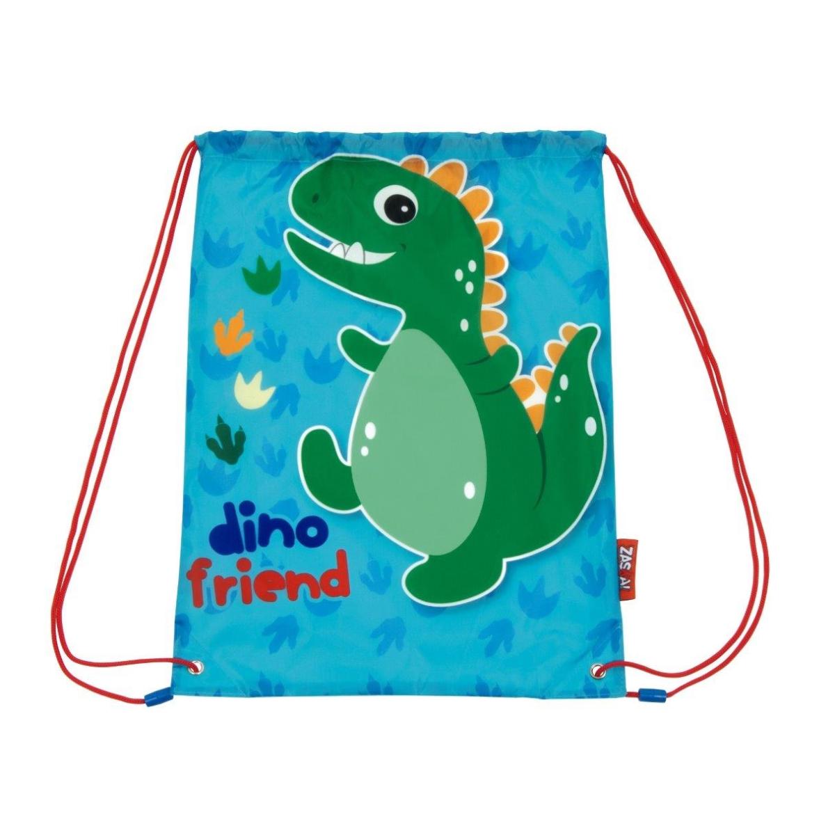 Zainetto leggero sacca scarpe Dinosauro Lui Multicolor