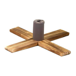 Base per albero di natale in legno regolabile per 3 misure cm54x54h16