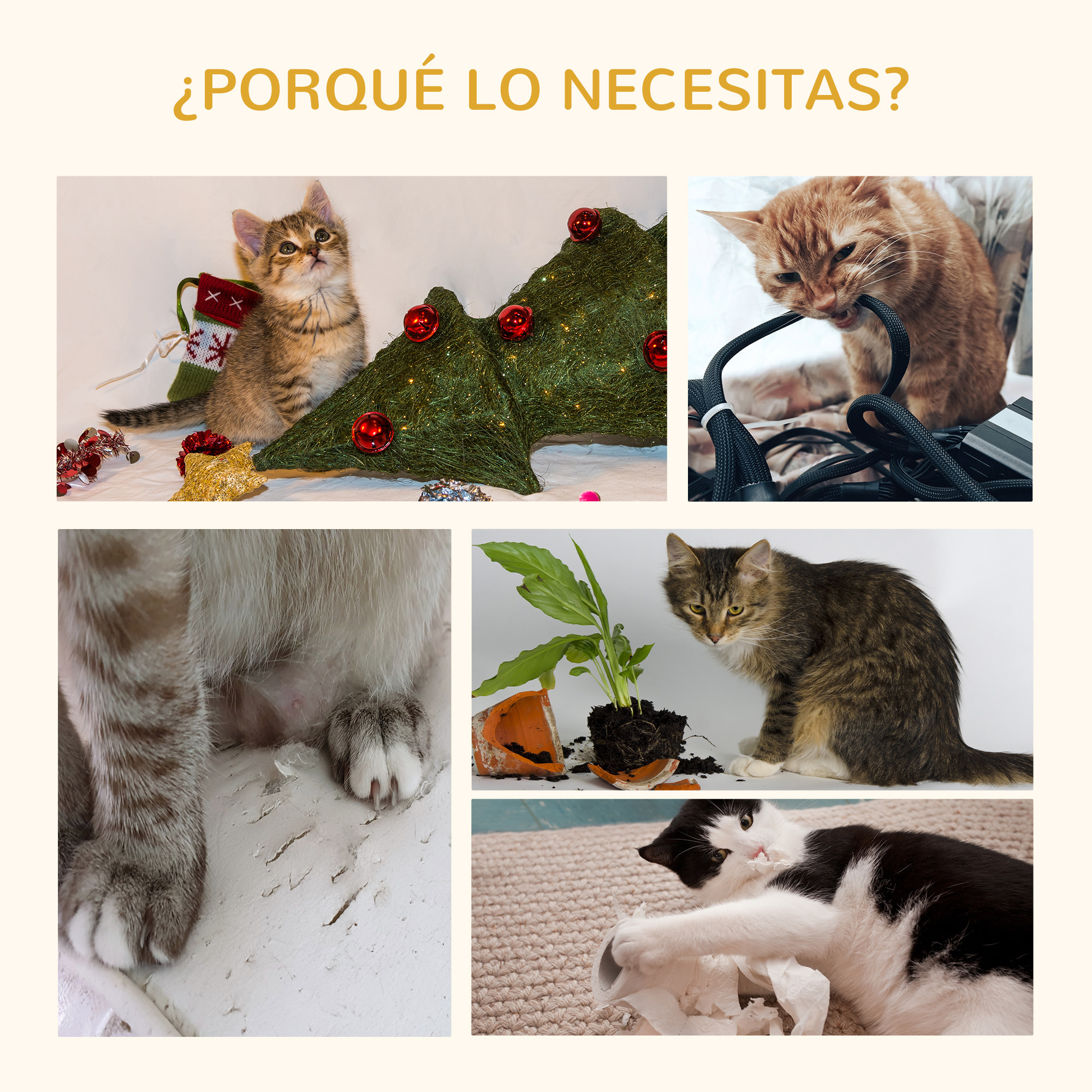 PawHut árbol Rascador para Gatos Medianos Altura 100,5 cm Torre para Gatos con Cama Superior y Cueva de Totora 2 Cojines 2 Postes Escalera 57x37x100,5 cm Natural