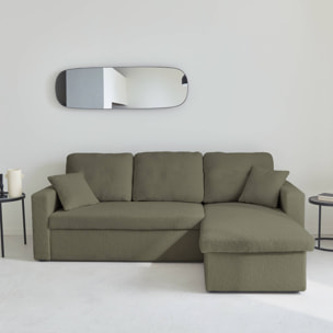 Canapé convertible réversible 3 places bouclette IDA BOUCLETTE