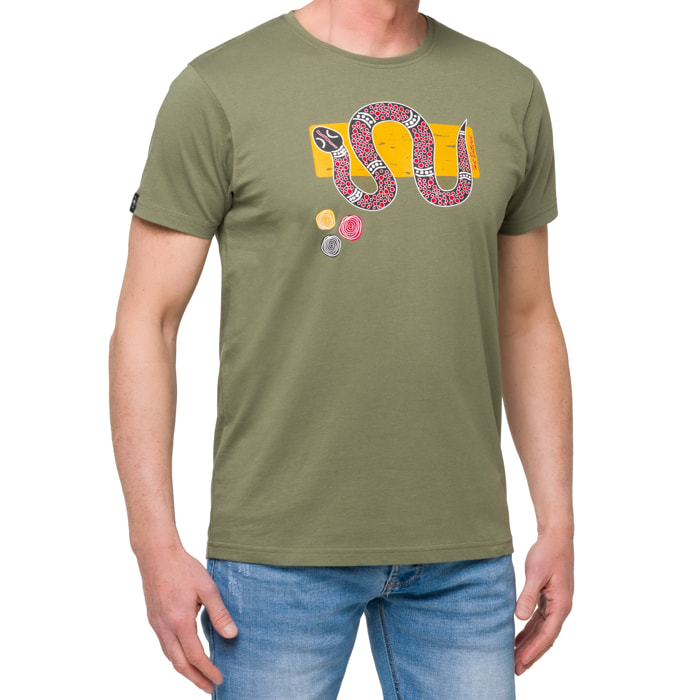 T-shirt in cotone 150 gr Hot Buttered Taipan verde militare