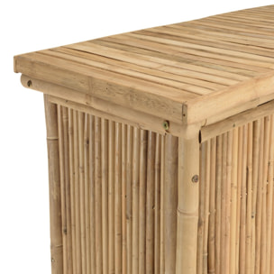 VITAL - 1 bar + 2 tabourets avec dossier bambou