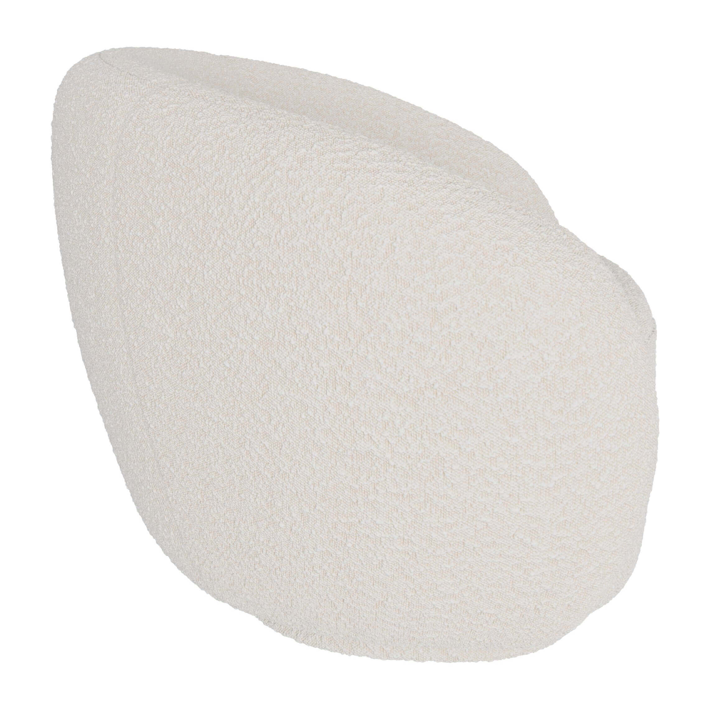 Fauteuil en tissu bouclé blanc - Naya