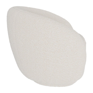 Fauteuil en tissu bouclé blanc - Naya