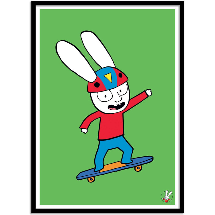 Affiche - Simon SUper rabbit skating - Simon Super Rabbit