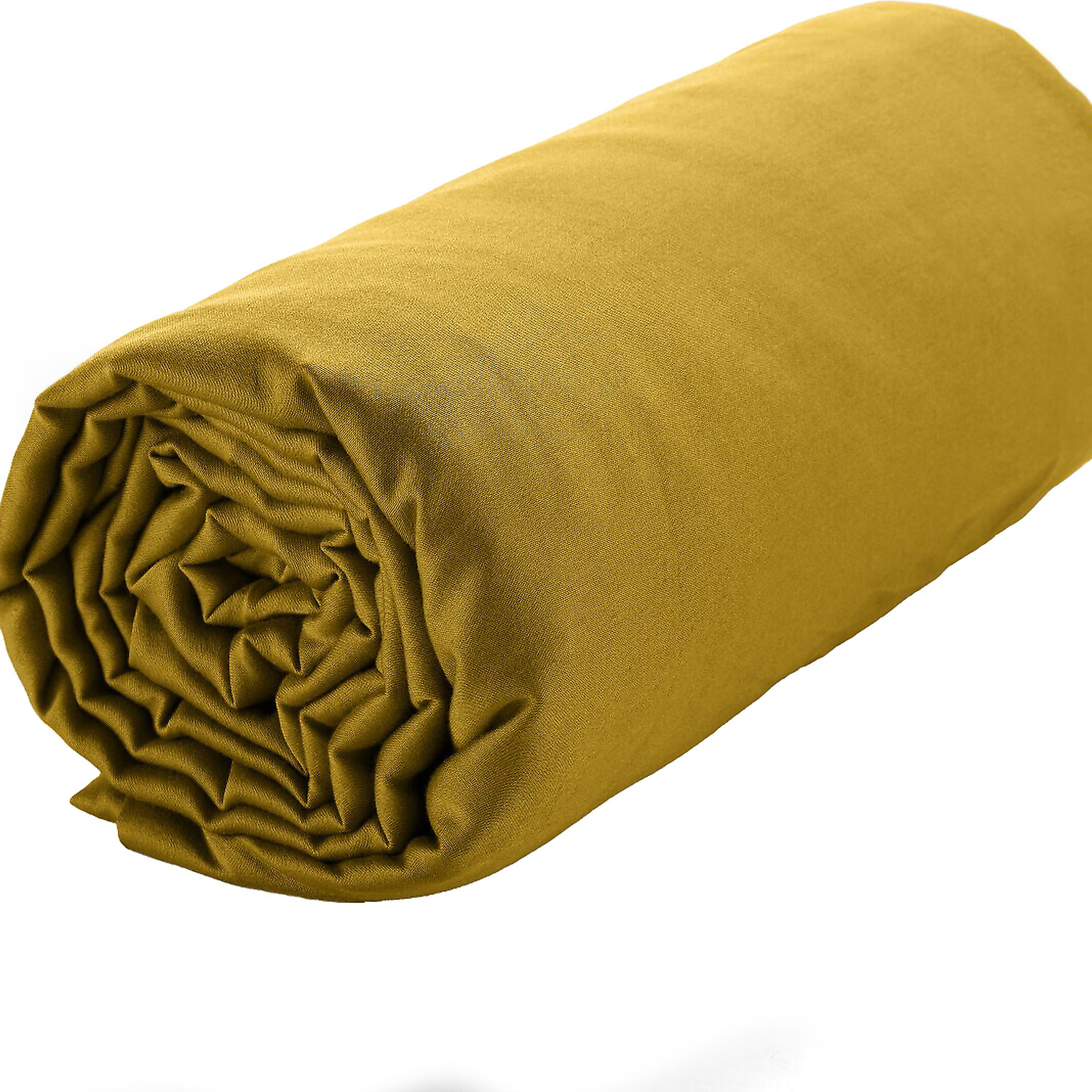 Drap Housse - Bonnet:30cm 100% Satin De Coton lavé 105 Fils Bronze