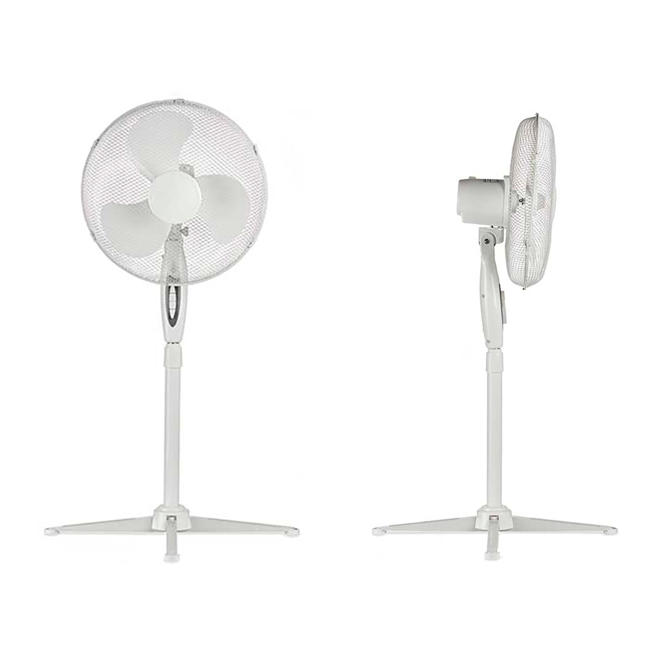 Ventilatore da pavimento con oscillazione di 180º. 45W di potenza e 3 velocità.