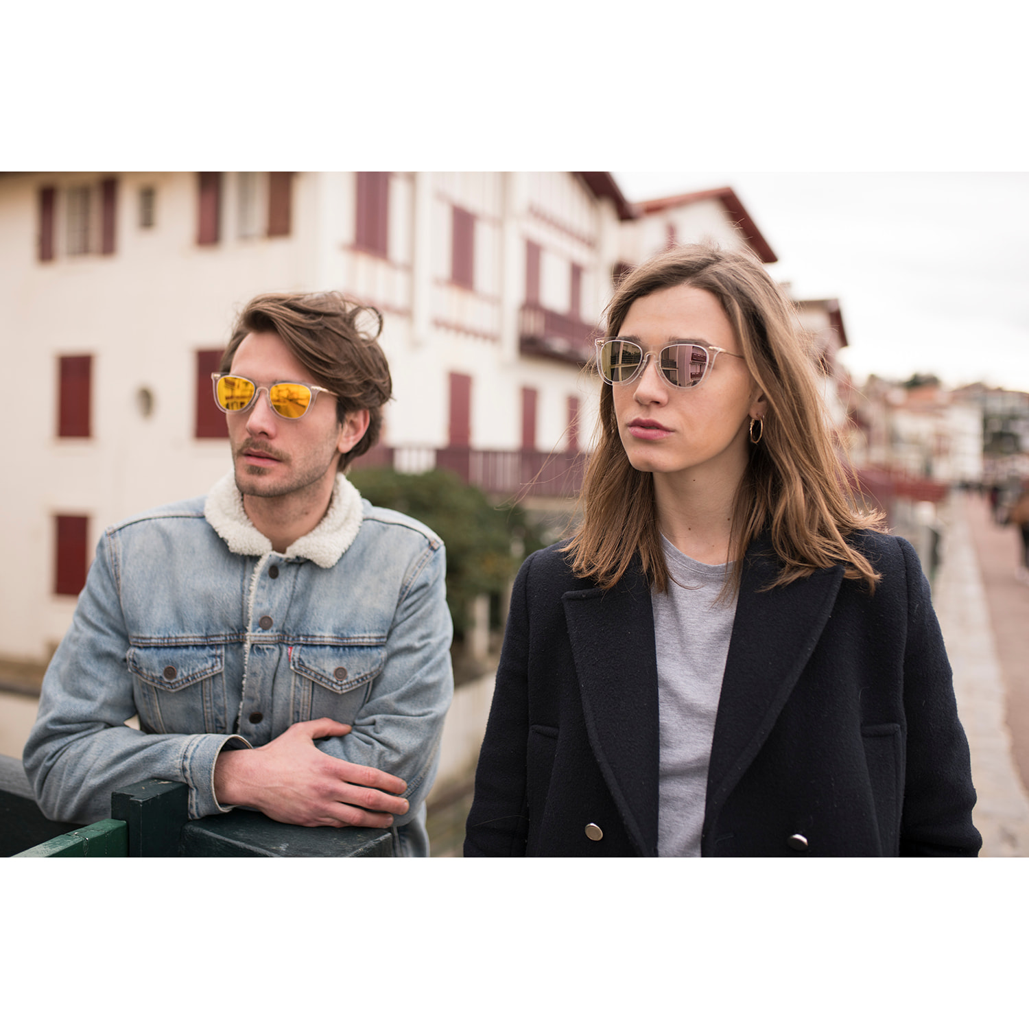 Occhiali da sole Palo Alto Arles placcati in oro.