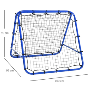 Red de Rebote 5 Niveles en ángulo PE Metal 100x95x90 cm Azul