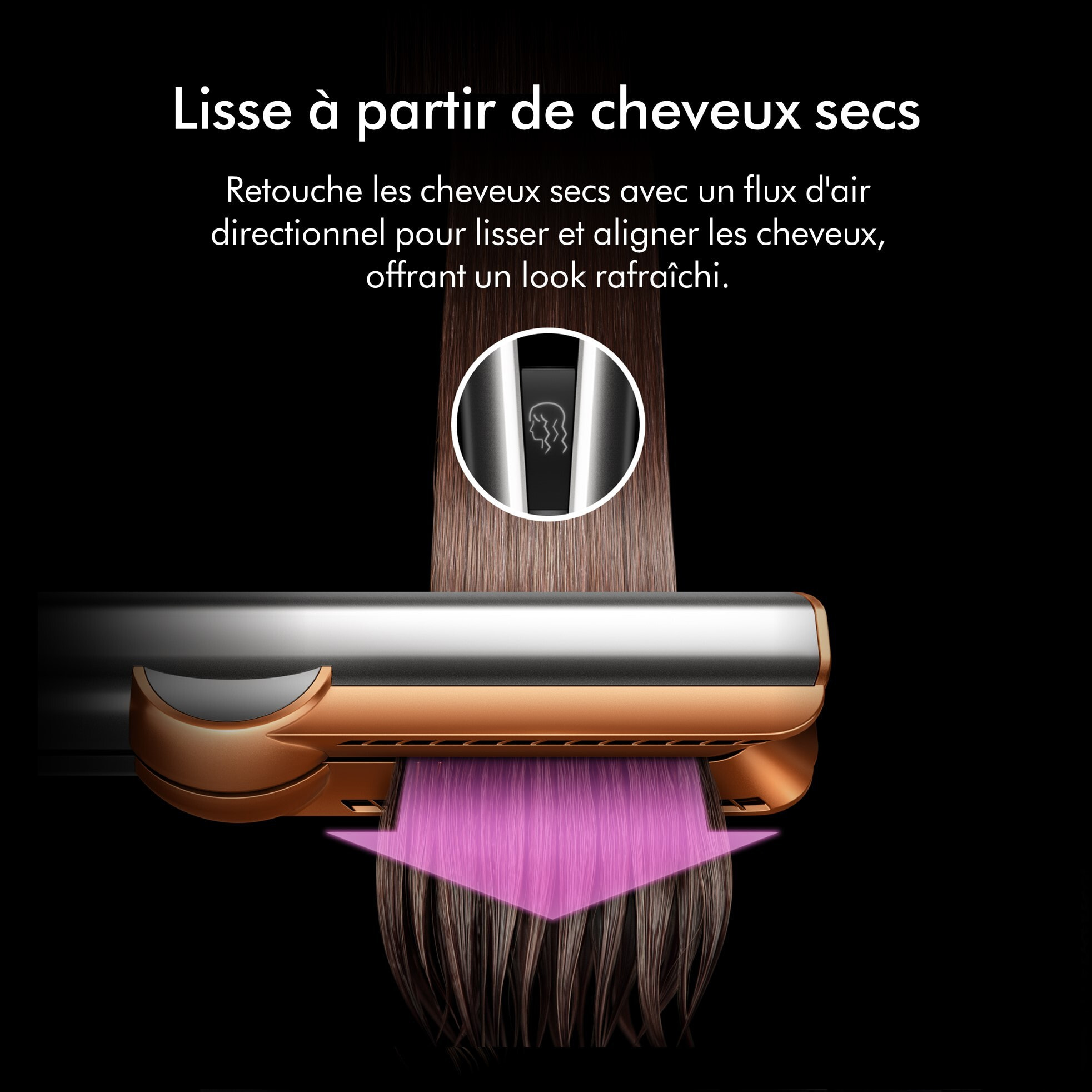 Lisseur séchant Dyson Airstrait™ Onyx/Gold