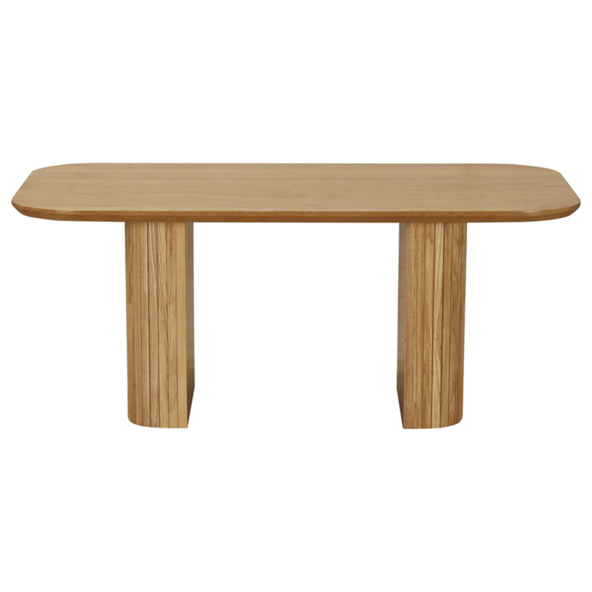 Milazzo - table basse - bois plaqué chêne et cannage - 120 cm - Bois