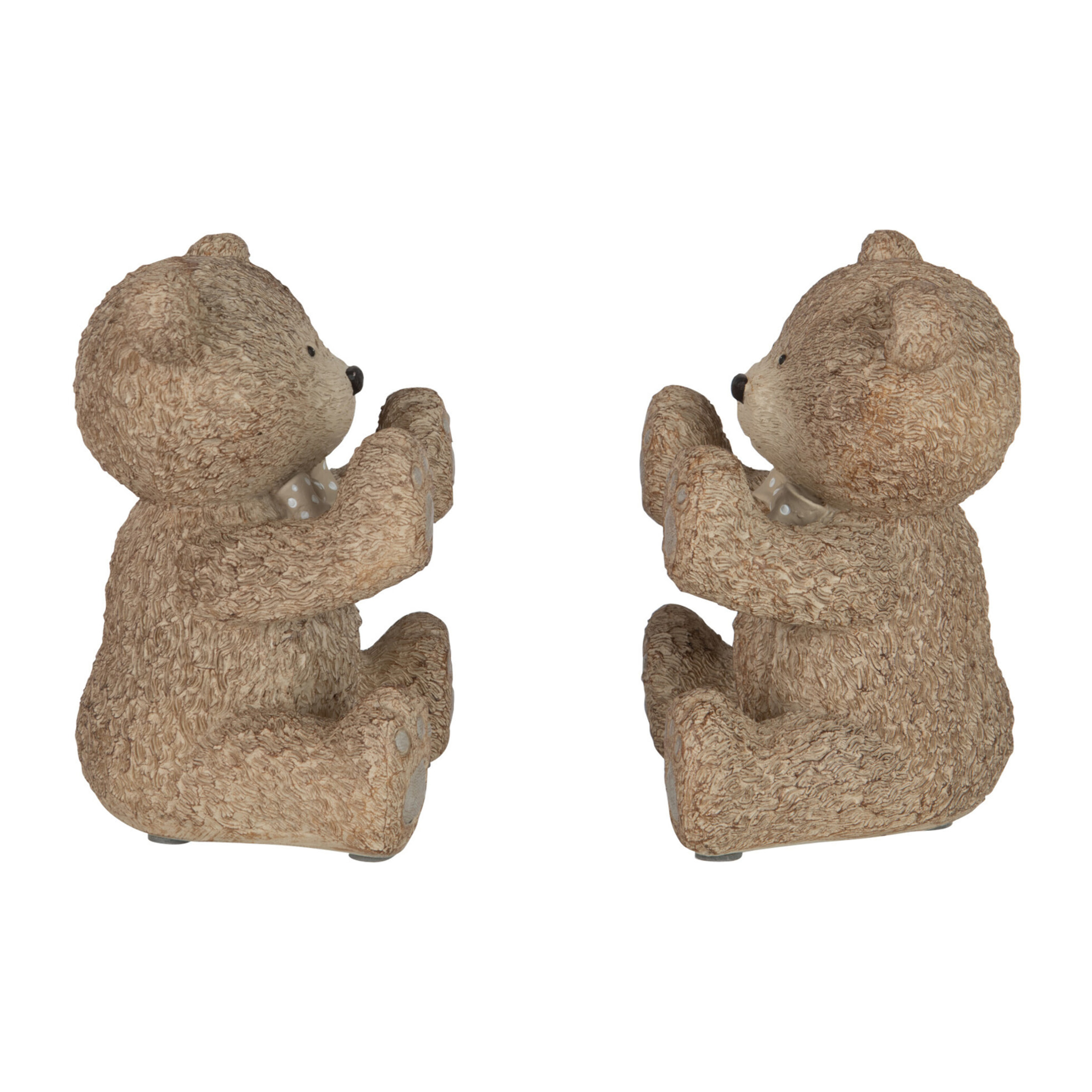 J-Line serre-livre Teddy - polyrésine - marron - 2 pcs