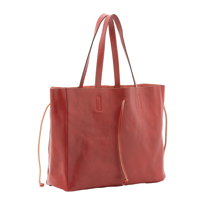 Borsa a spalla  unisex In Vera pelle Made in Italy 30x16x23 cm