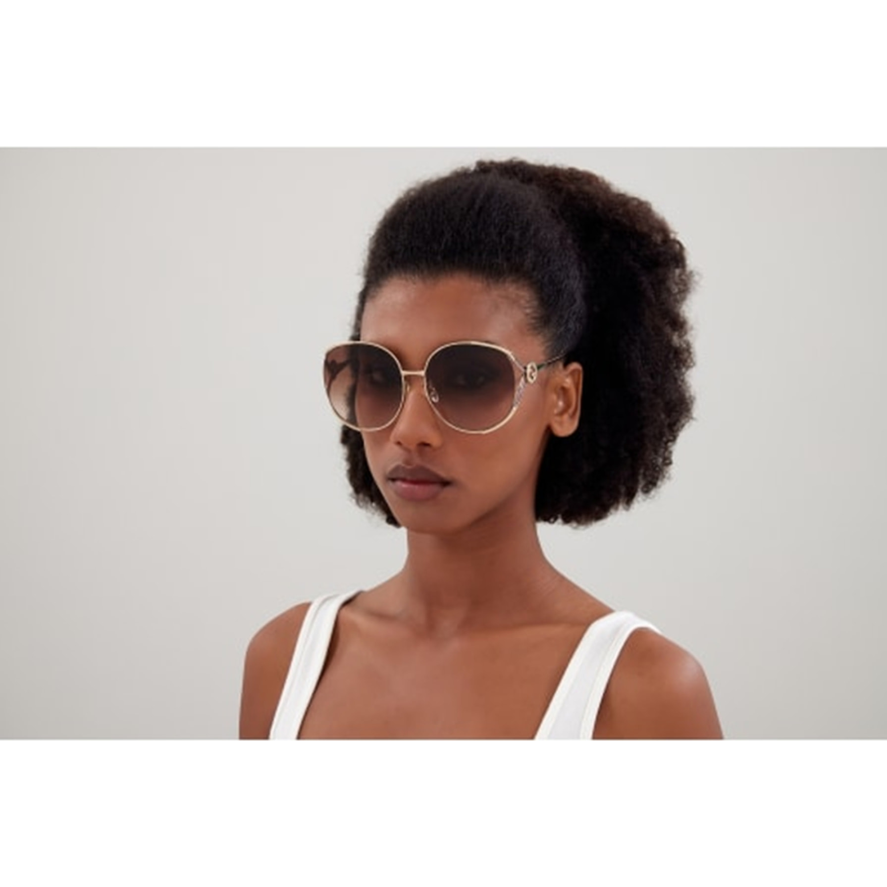 Gafas de Sol Gucci GG0225S-007 de Metal Mujer 63 mm